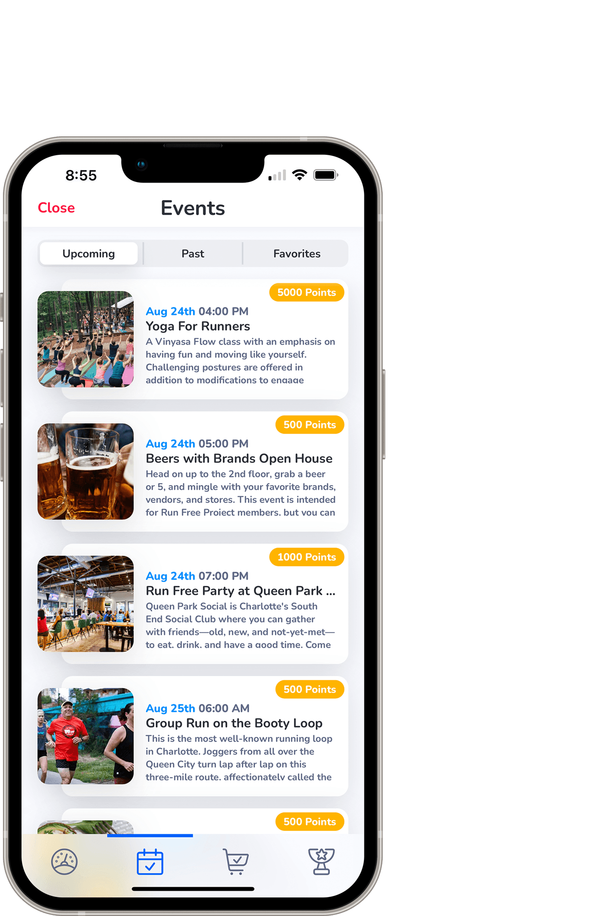 Club Routes on Mobile